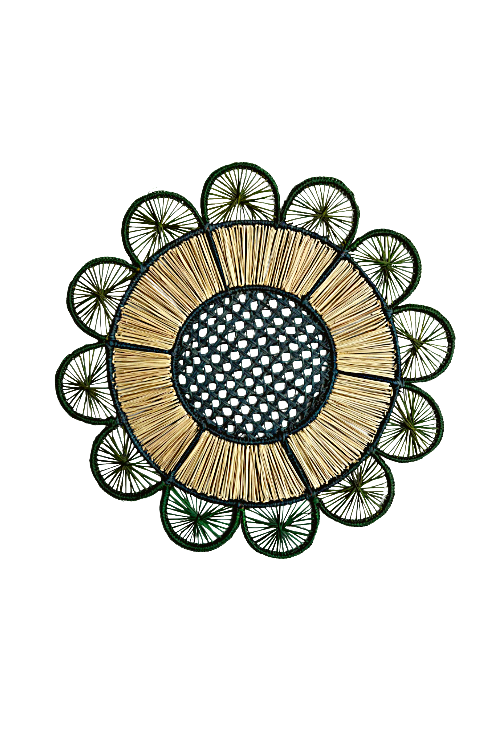 Placemat - Green sun flower