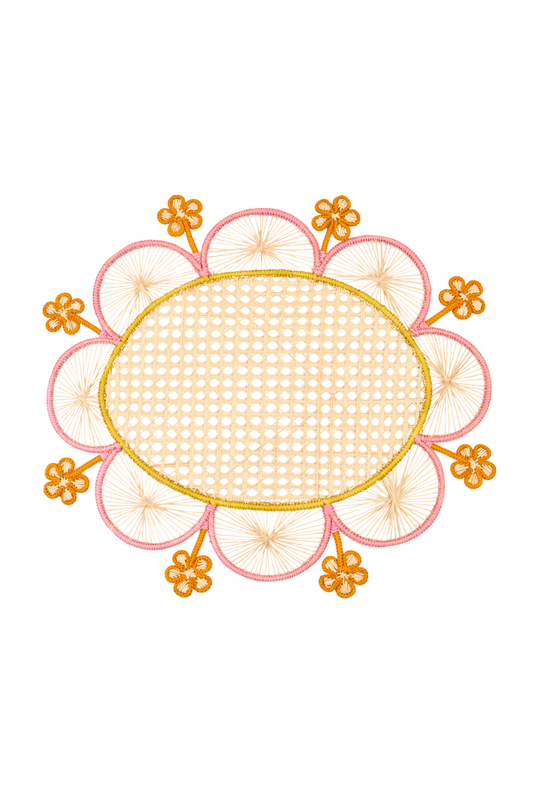 Placemat - Oval  Flowers